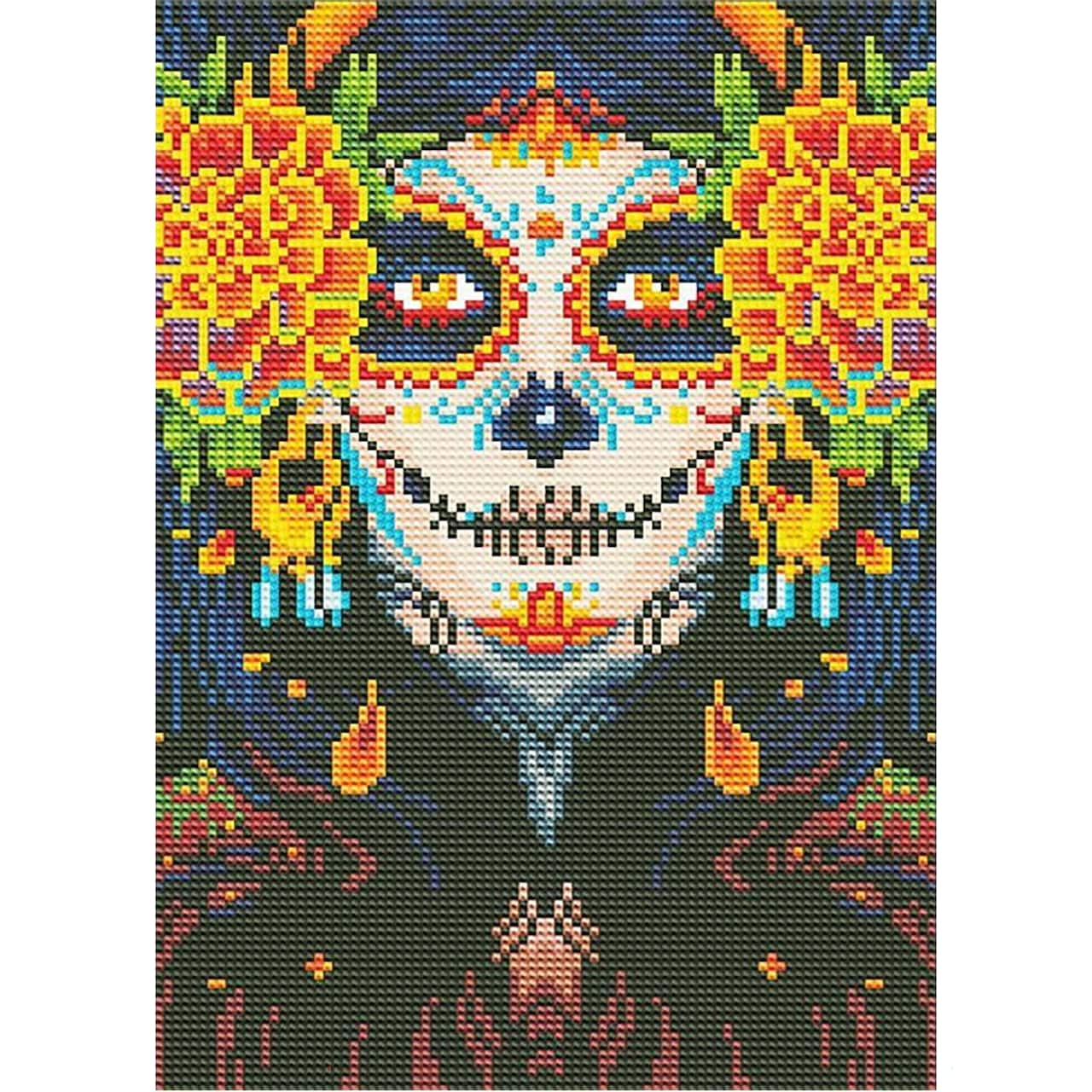 Sparkly Selections Day of the Dead Woman Glow in the Dark Diamond Art Kit